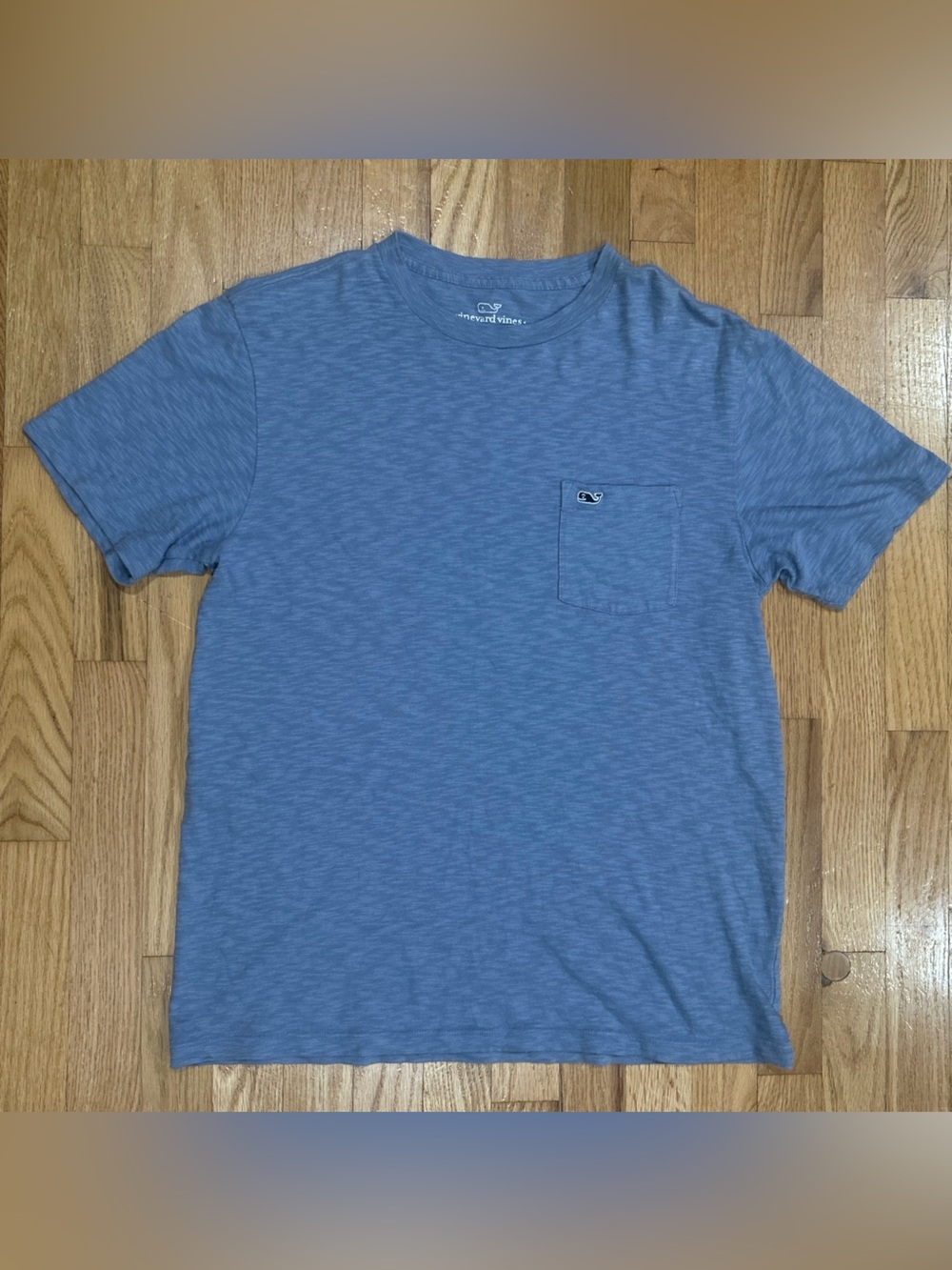 Vineyard Vines Vintage Whale Pocket T-Shirt Blue Small 100% Cotton